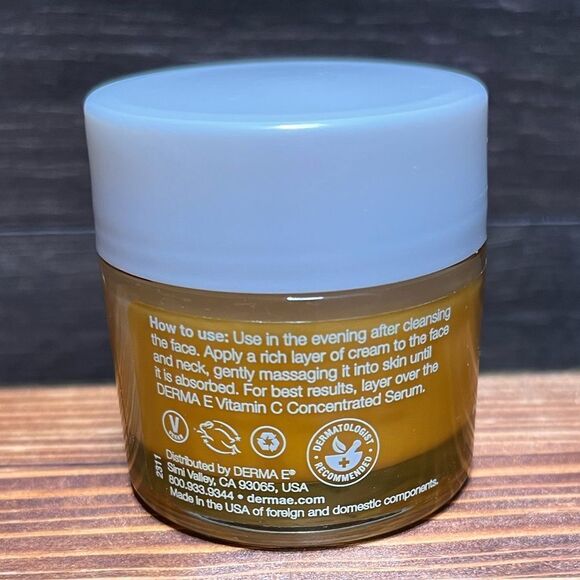 Derma-E Vitamin C Intense Night Cream, Full Size at 2 oz. New with Box! - Picture 7 of 16
